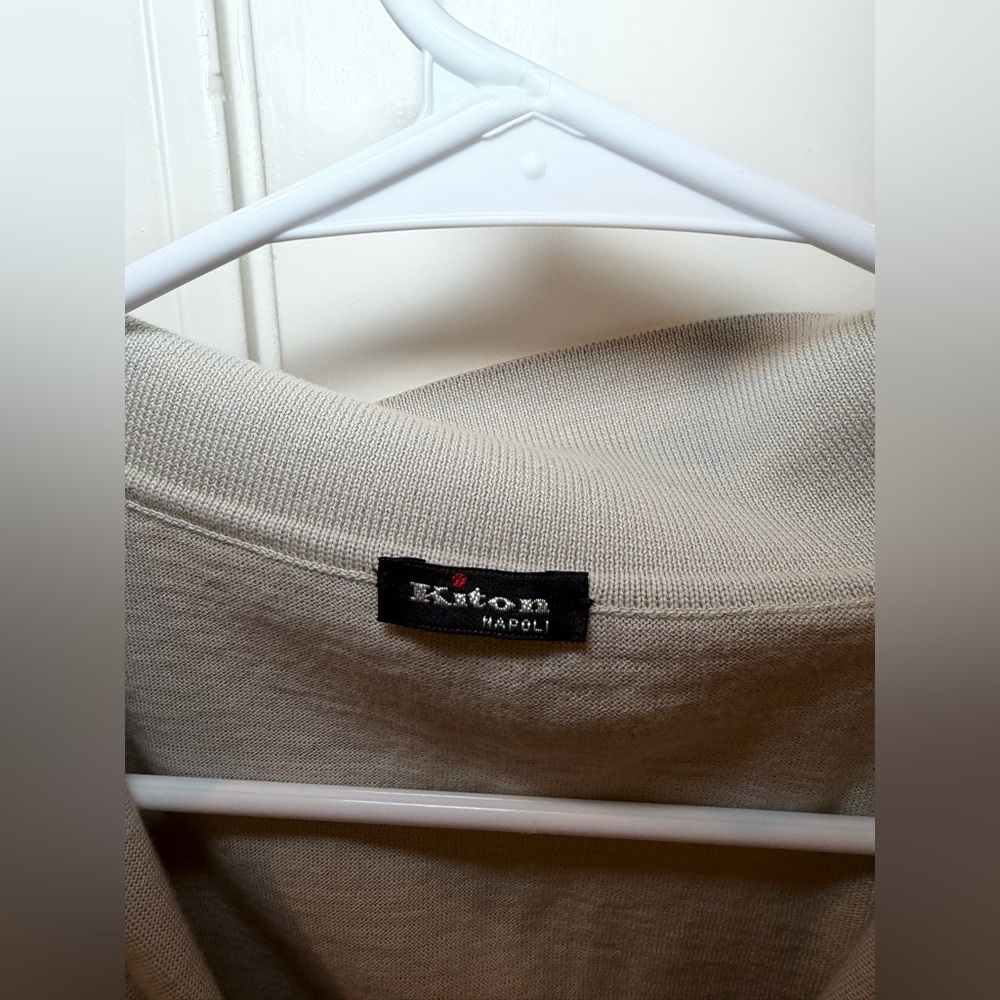Kiton Cotton Polo in Beige Size XXXL - Picture 3 of 6